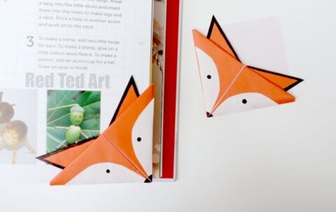 Woodland-Animal-Crafts-Fox-Corner-Bookmarks-How-To-seriously-cute